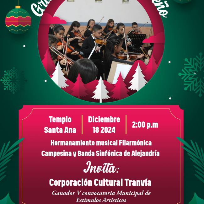 HERMANAMIENTO MUSICAL FILARMONICA CAMPESINA TRANVÍA  – BANDA SINFÓNICA DE ALEJANDRÍA-